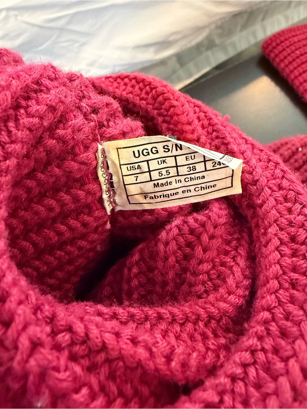 UGG Raspberry Knit Cuff Ankle Boots - Picture 4 of 4